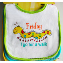 China Supplier OEM Produce Customized Friday Printed Cartoon Cotton Baby Bib